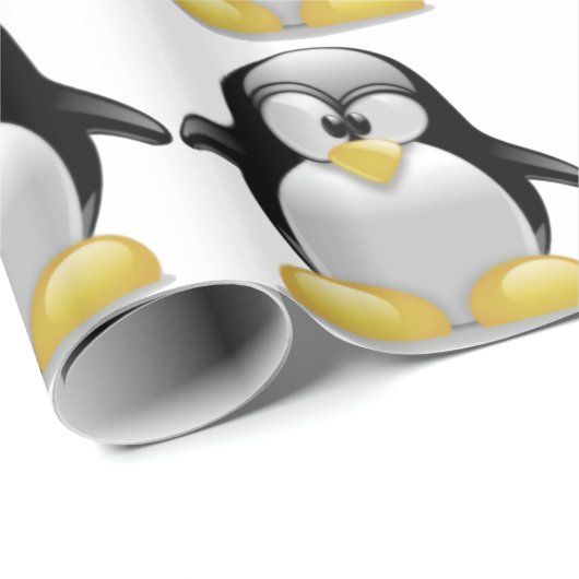 Niedlich Tux Penguin Cartoon Kunst, Dichtung und M Geschenkpapier (Rolleneckpunkt)