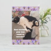 Niedlich Tuxedo Cat Geburtstagsparty Kinder Einlad Einladung (Stehend Vorderseite)