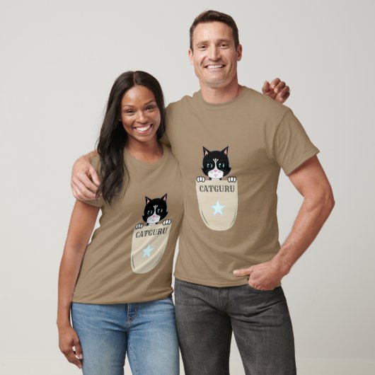 Niedlich Tuxedo Cat Guru T-Shirt (Unisex)