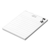 Niedlich Tuxedo Cat Lined Notizblock (Rotiert)