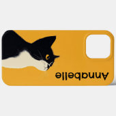 Niedlich Tuxedo Cat Personalize Case-Mate iPhone Hülle (Rückseite (Horizontal))