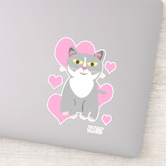 Niedlich Tuxedo Graue Katzen Spaß Teppiche Cartoon Aufkleber