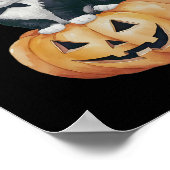 Niedlich Tuxedo Kat Halloween Katzenkatze Spooky K Poster (Ecke)