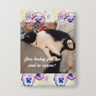 Niedlich Tuxedo Katze Geburtstag Funny Cats Gesche Button
