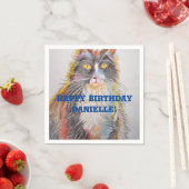 Niedlich Tuxedo Katze Tierdekoration Serviette Nap (Beispiel)