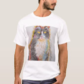 Niedlich Tuxedo Katze Zeichnend Kunst Katzen T-Shirt (Vorderseite)