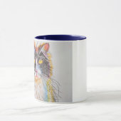 Niedlich Tuxedo Katze Zeichnend Kunst Katzen Tasse (Zentrum)