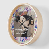 Niedlich Tuxedo Katzen Kinder Funny Cats Lila Uhr (Winkel)