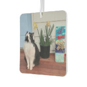 Niedlich Tuxedo Katzen Schwarz-weiße Katzen Blumen Autolufterfrischer (Links)