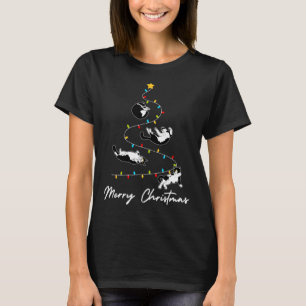 Niedlich Tuxedo Katzen Weihnachtsbaum Leuchtende K T-Shirt