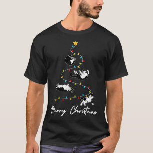 Niedlich Tuxedo Katzen Weihnachtsbaum Leuchtende K T-Shirt