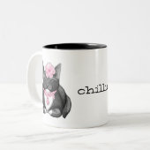 Niedlich Tuxedo Kitty Chillin Tasse (Vorderseite Links)