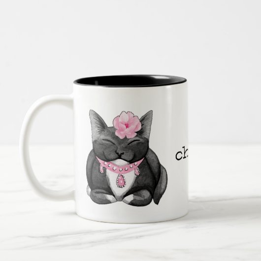 Niedlich Tuxedo Kitty Chillin Tasse (Links)
