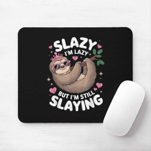 Niedlich Tween Girl Funny Animal Sloth Slay Meme T Mousepad (Mit Mouse)