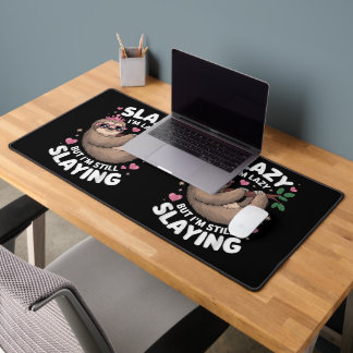 Niedlich Tween Girl Funny Animal Sloth Slay Meme T Schreibtischunterlage