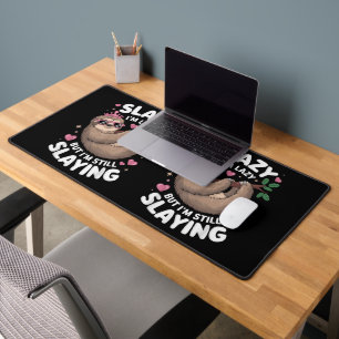 Niedlich Tween Girl Funny Animal Sloth Slay Meme T Schreibtischunterlage