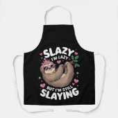 Niedlich Tween Girl Funny Animal Sloth Slay Meme T Schürze (Vorderseite)