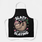 Niedlich Tween Girl Funny Animal Sloth Slay Meme T Schürze (Vorderseite)