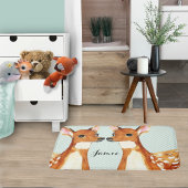 Niedlich Twin Fawn Deer Childrens Badematte