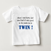 Niedlich Twin Sprichwort Baby T - Shirt