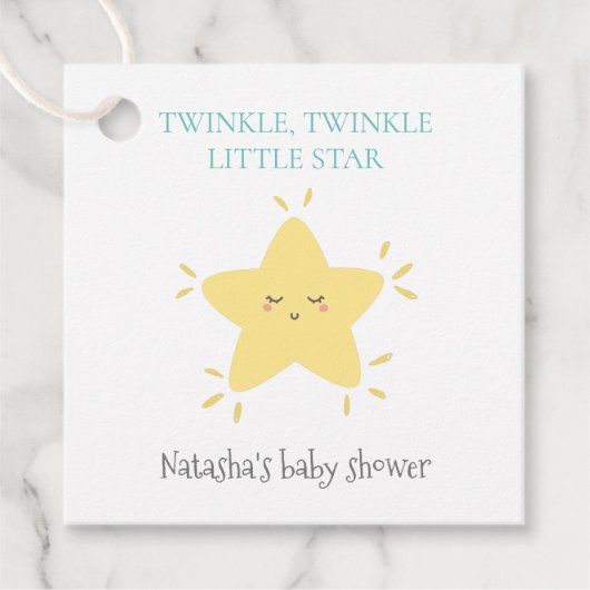 Niedlich Twinkle Little Star Kinderzimmer Rhyme Ba Geschenkanhänger (Vorderseite)