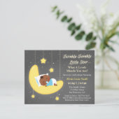 Niedlich Twinkle Twinkle Little Star Baby Brown Du Einladung (Stehend Vorderseite)