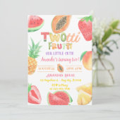 Niedlich Twotti Frutti Geburtstag Einladung (Stehend Vorderseite)