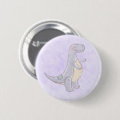 Niedlich Tyrannosaurus Rex Dinosaur Toy Button (Vorne & Hinten)