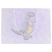 Niedlich Tyrannosaurus Rex Dinosaur Toy Große Geschenktüte (Rückseite)