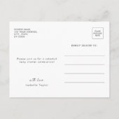 Niedlich über dem Mond Blue Boy Baby Dusche Einladungspostkarte (Rückseite)