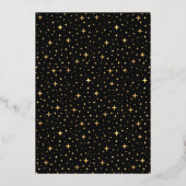 Niedlich über dem Mond Foto Geburtskarte Folieneinladung (Rückseite)