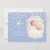 Niedlich über dem Mond und den Sternen Baby Foto G Ankündigung (Vorderseite)