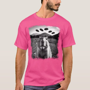 Niedlich überraschte Capybara Selfie Alien Ufo Cap T-Shirt
