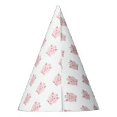 Niedlich überraschte Rosa Pig Partyhütchen (Rückseite)