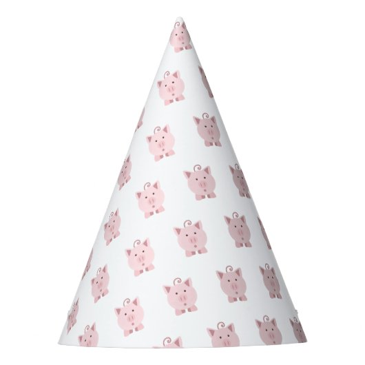 Niedlich überraschte Rosa Pig Partyhütchen (Vorderseite)
