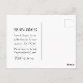 Niedlich "Umzug mit Hundebewegung Ankündigung Post Postkarte (Rückseite)