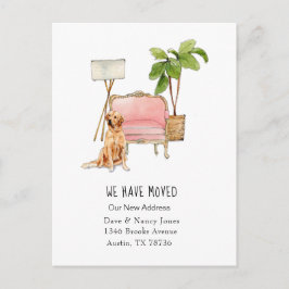 Niedlich "Umzug mit Hundebewegung Ankündigung Post Postkarte