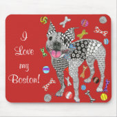 Niedlich und Adorable Boston Terrier Mousepad (Vorne)