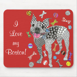 Niedlich und Adorable Boston Terrier Mousepad