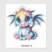 Niedlich und Adorable Kawaii Baby Dragon Aufkleber (Blatt)