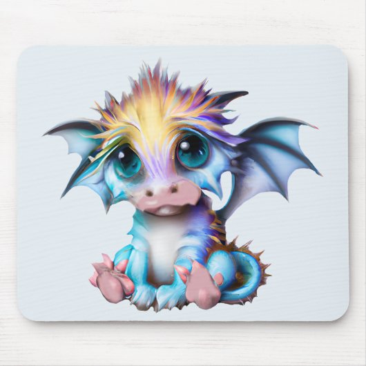 Niedlich und Adorable Kawaii Baby Dragon Mousepad (Vorne)