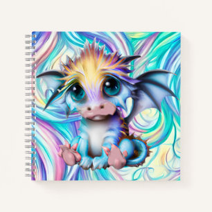 Niedlich und Adorable Kawaii Baby Dragon Notizblock