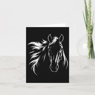 Niedlich und amp; Elegante Silhouette Ross Kunst f Karte
