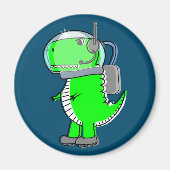 Niedlich und angry Astronaut T-Rex Dinosaur Magnet (Vorne)