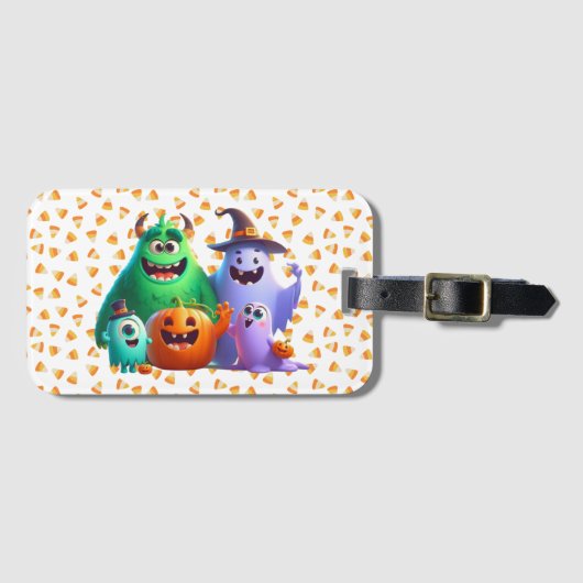 Niedlich und Cool, Halloween-Monster Gepäckanhänger (Vorderseite (Horizontal))