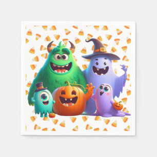 Niedlich und Cool, Halloween-Monster Serviette