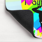 NIEDLICH UND FARBEITIG I LIEBE GYMNASTIK MOUSEPAD (Ecke)