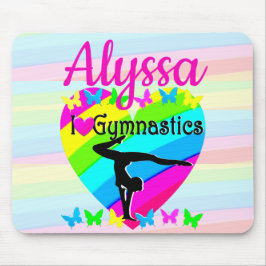 NIEDLICH UND FARBEITIG I LIEBE GYMNASTIK MOUSEPAD