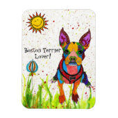 Niedlich und farbenfroh Boston Terrier Magnet (Vertikal)