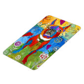 Niedlich und farbenfroh Boston Terrier Magnet 4"x6 (Linke Seite)